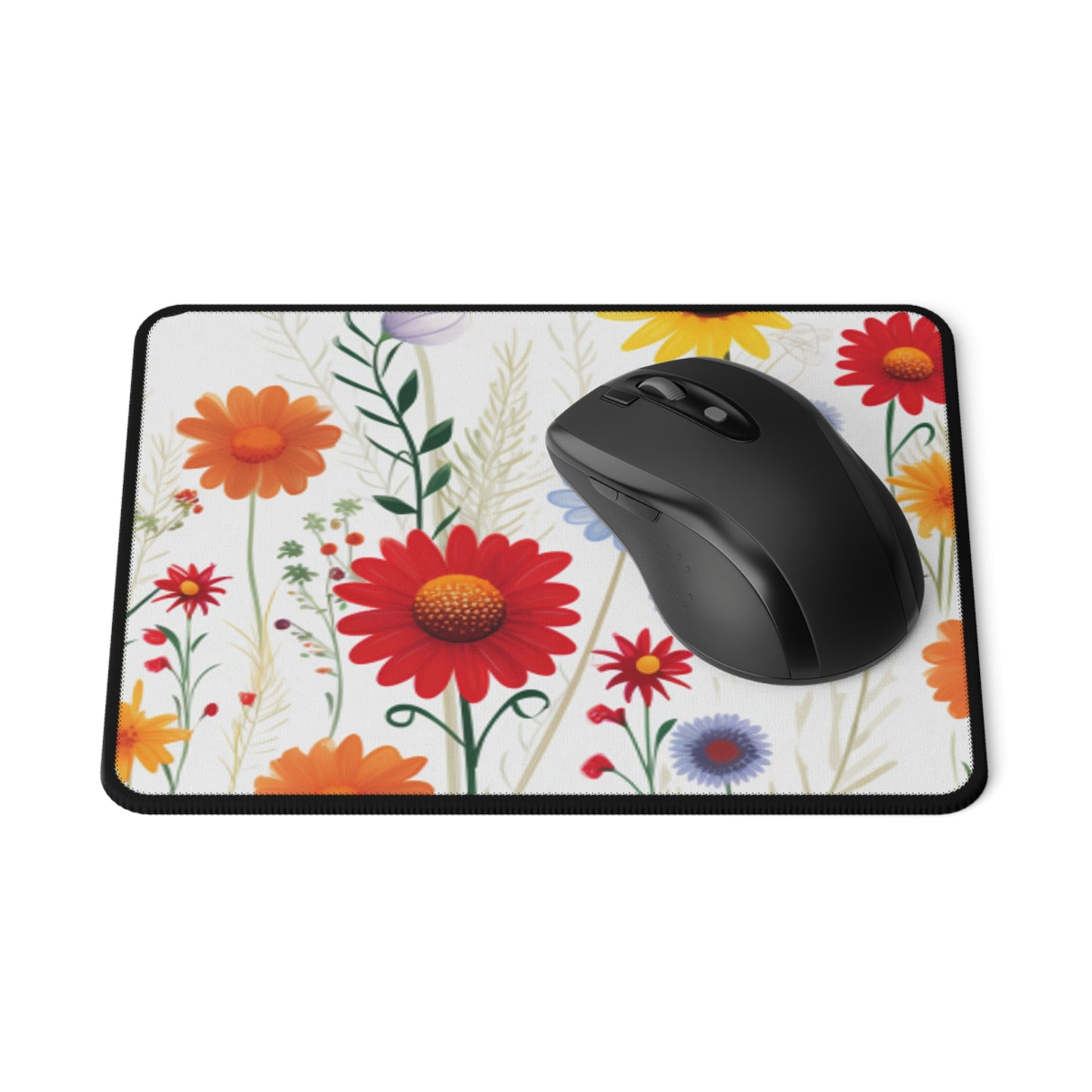 Flowers and Bumble Bee's Non-Slip Mouse Pads