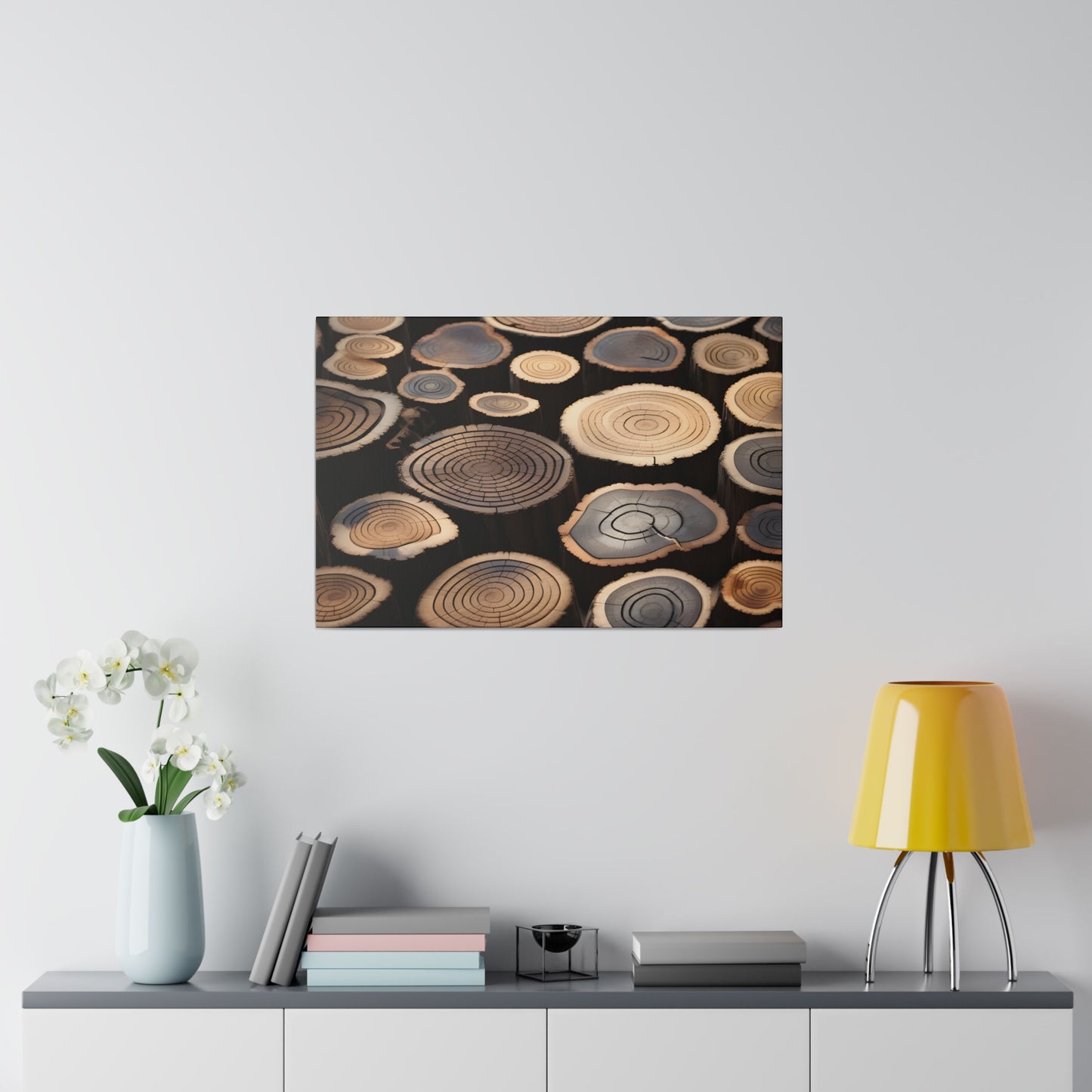 Wood Round Matte Canvas, Stretched, 0.75" pn015