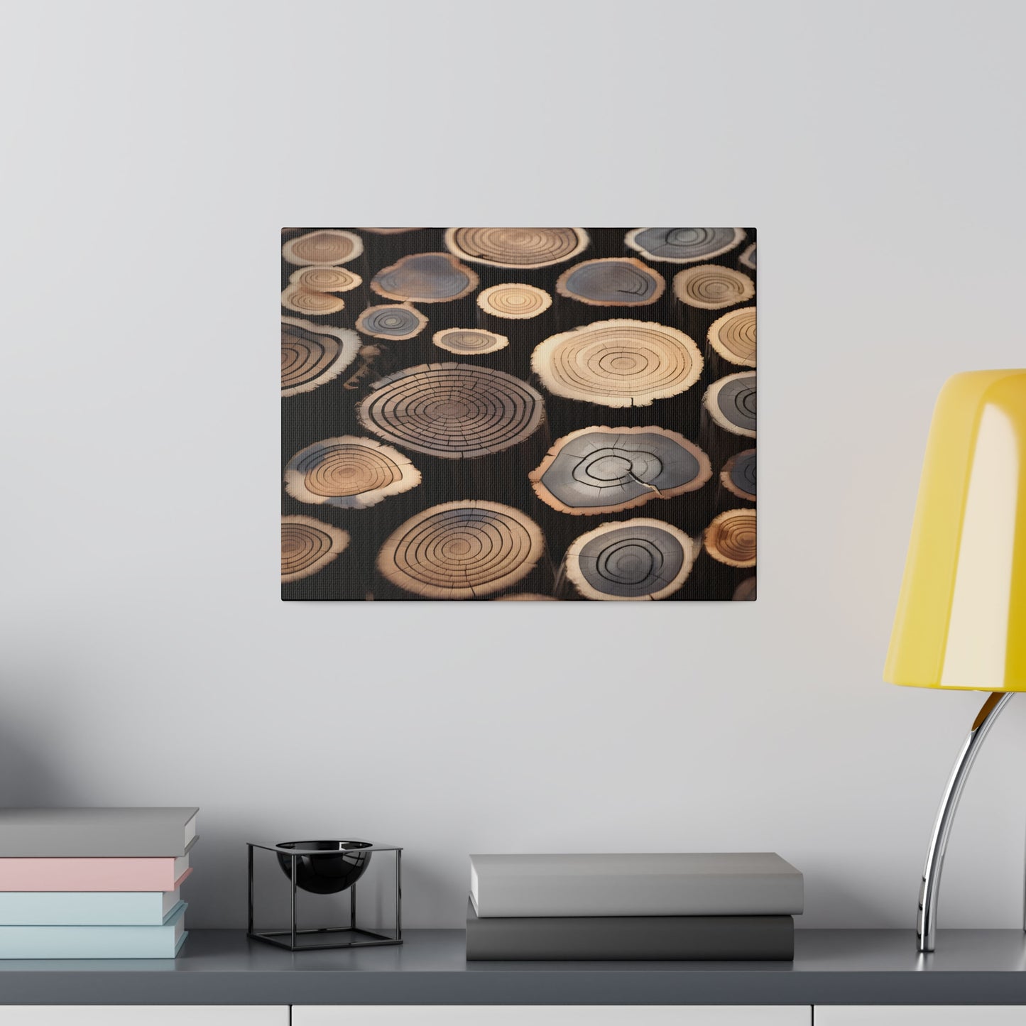 Wood Round Matte Canvas, Stretched, 0.75" pn015