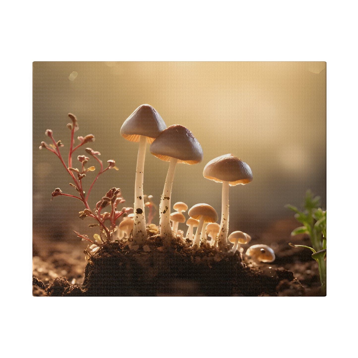 Tiny Mushrooms Matte Canvas, Stretched, 0.75" pn025