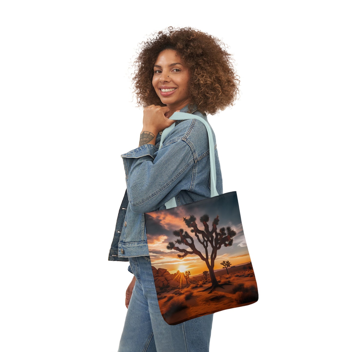 Joshua Tree Polyester Canvas Tote Bag (AOP)