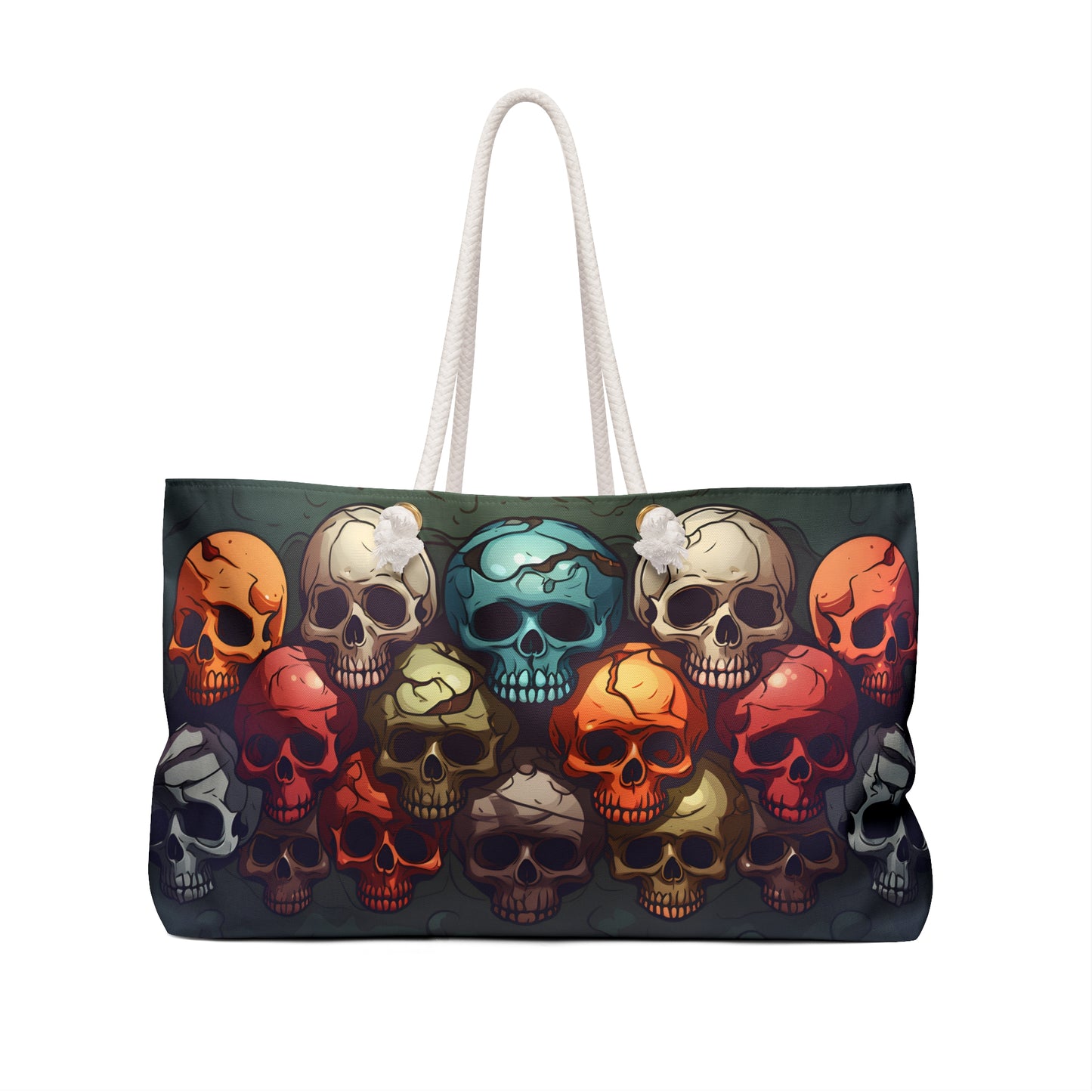 Colorful Skull Weekender Bag