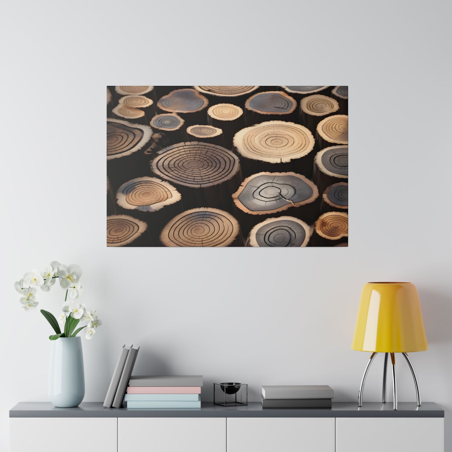 Wood Round Matte Canvas, Stretched, 0.75" pn015
