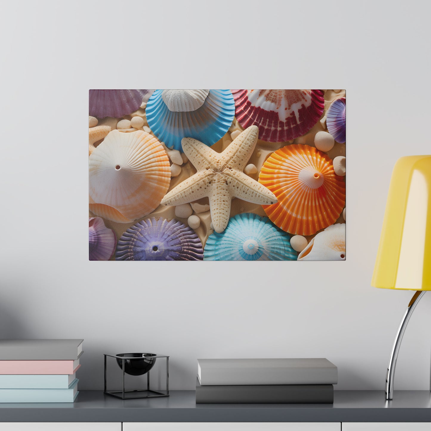 Starfish And Seashells Matte Canvas, Stretched, 0.75" pn004