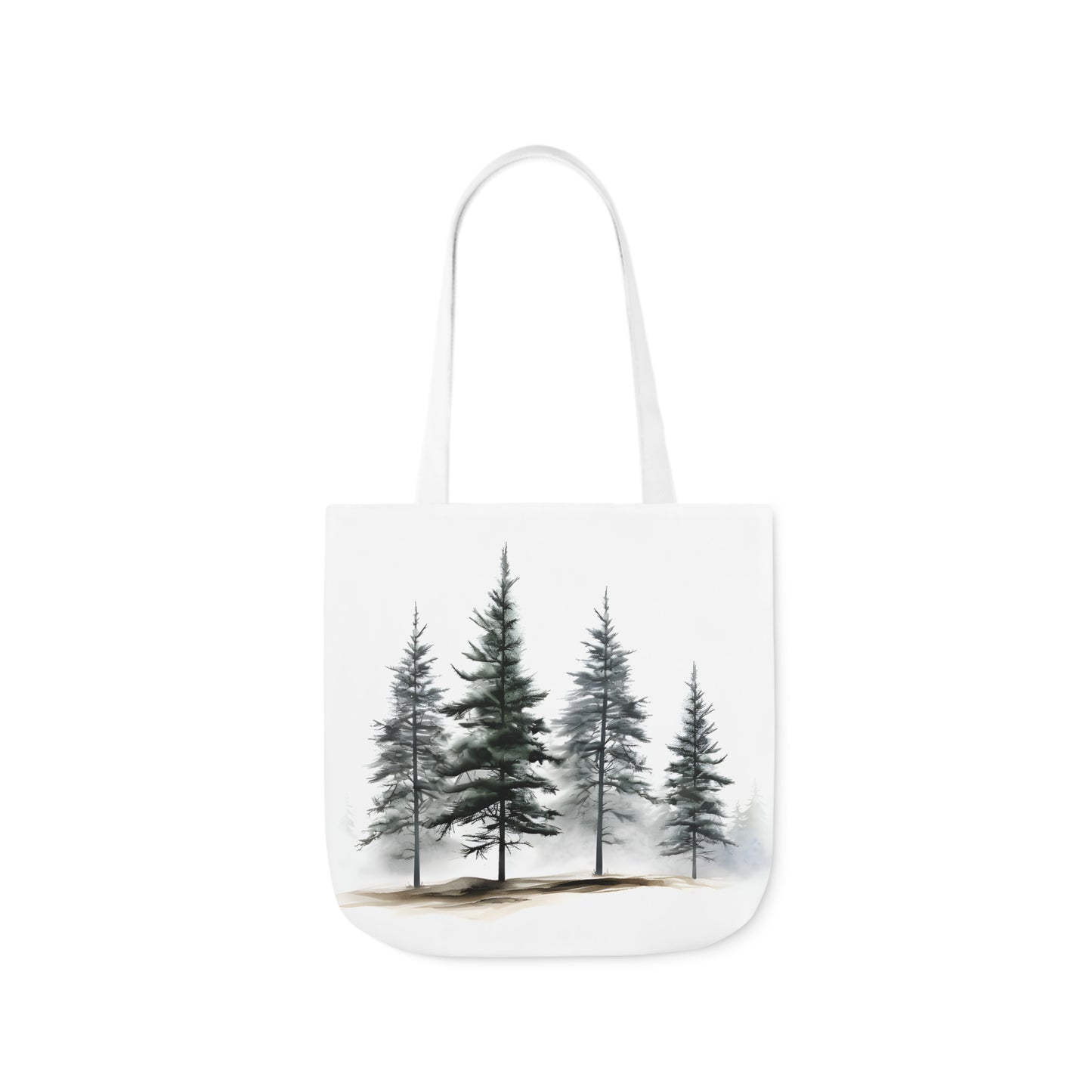 Pine Tree Polyester Canvas Tote Bag (AOP)