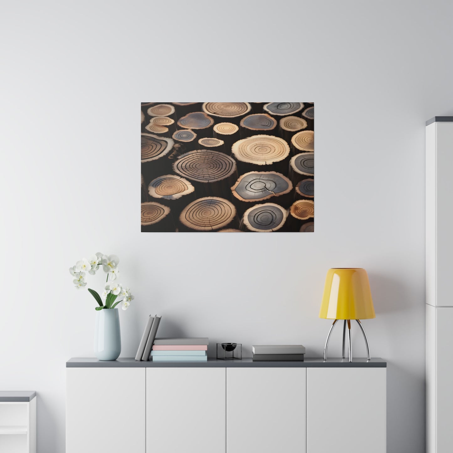 Wood Round Matte Canvas, Stretched, 0.75" pn015