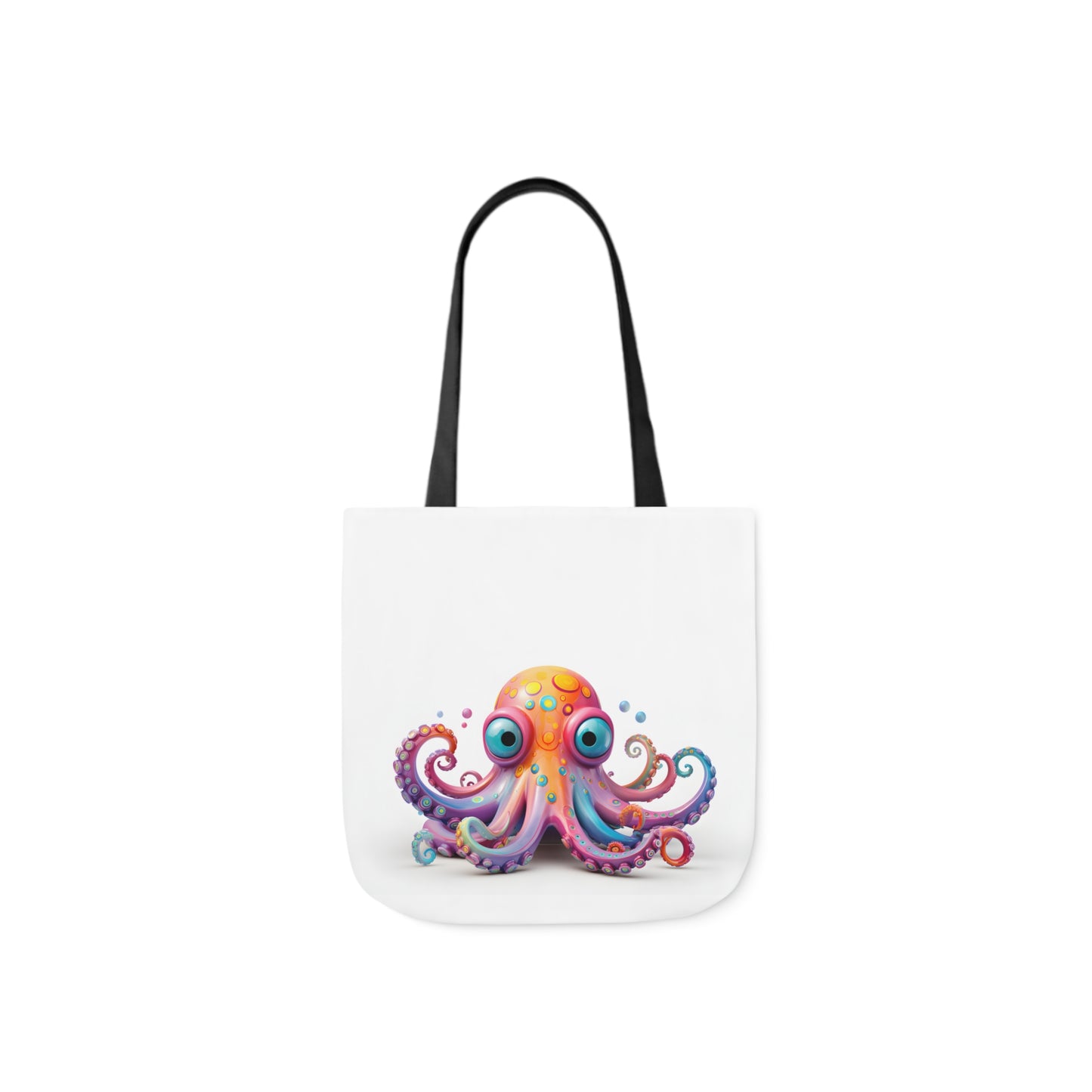 Colorful Octopus Polyester Canvas Tote Bag (AOP)