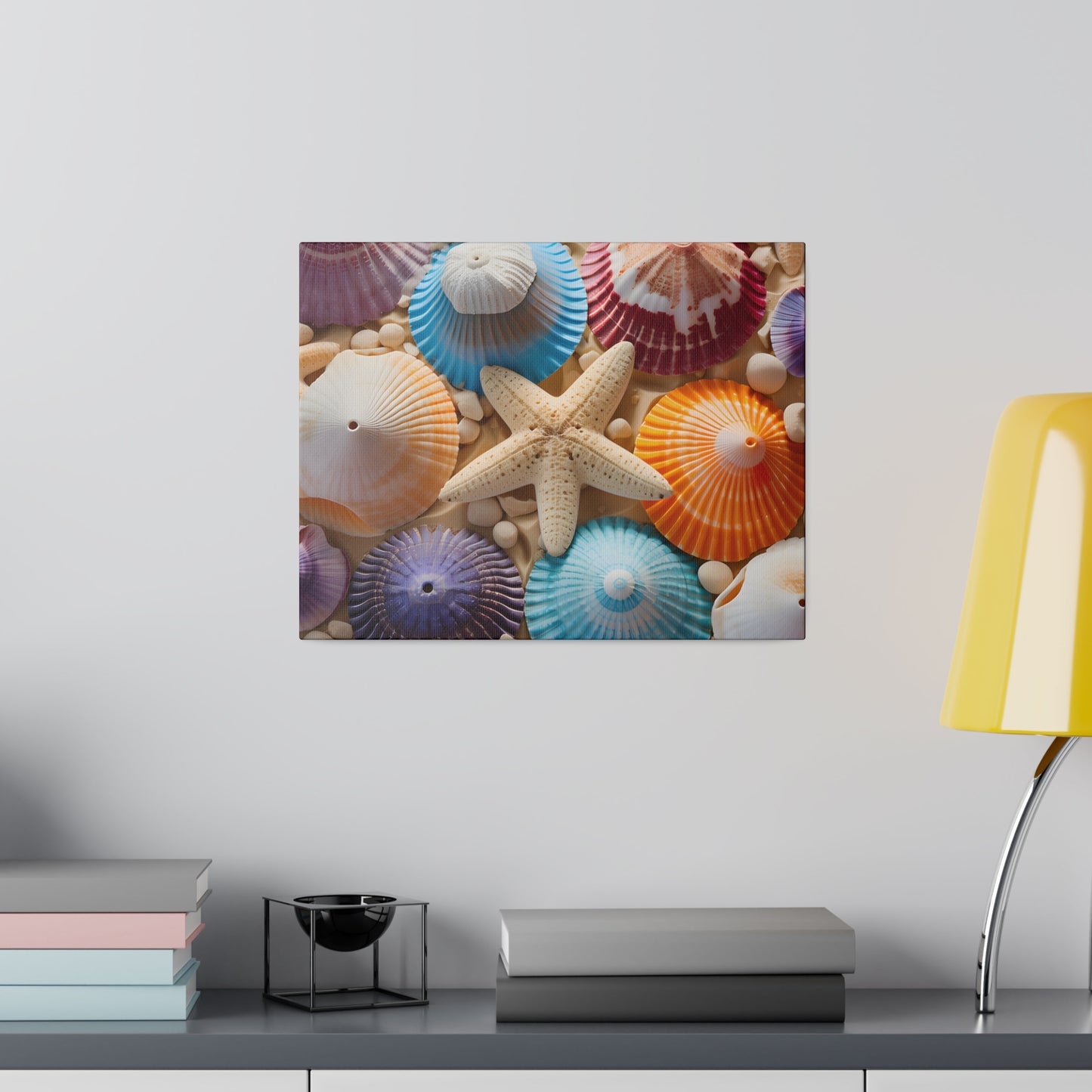 Starfish And Seashells Matte Canvas, Stretched, 0.75" pn004