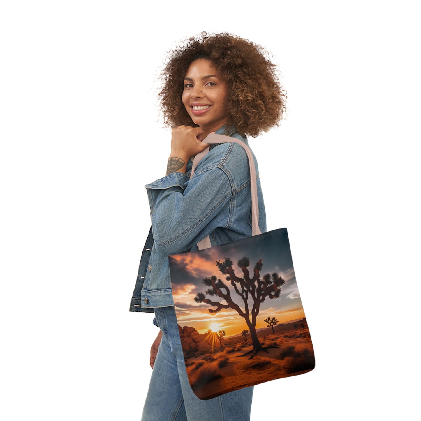 Joshua Tree Polyester Canvas Tote Bag (AOP)