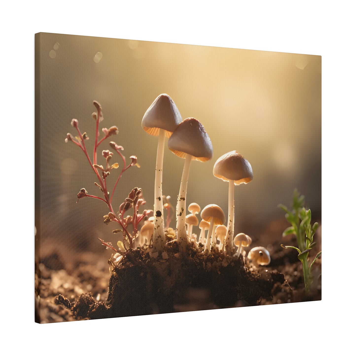 Tiny Mushrooms Matte Canvas, Stretched, 0.75" pn025