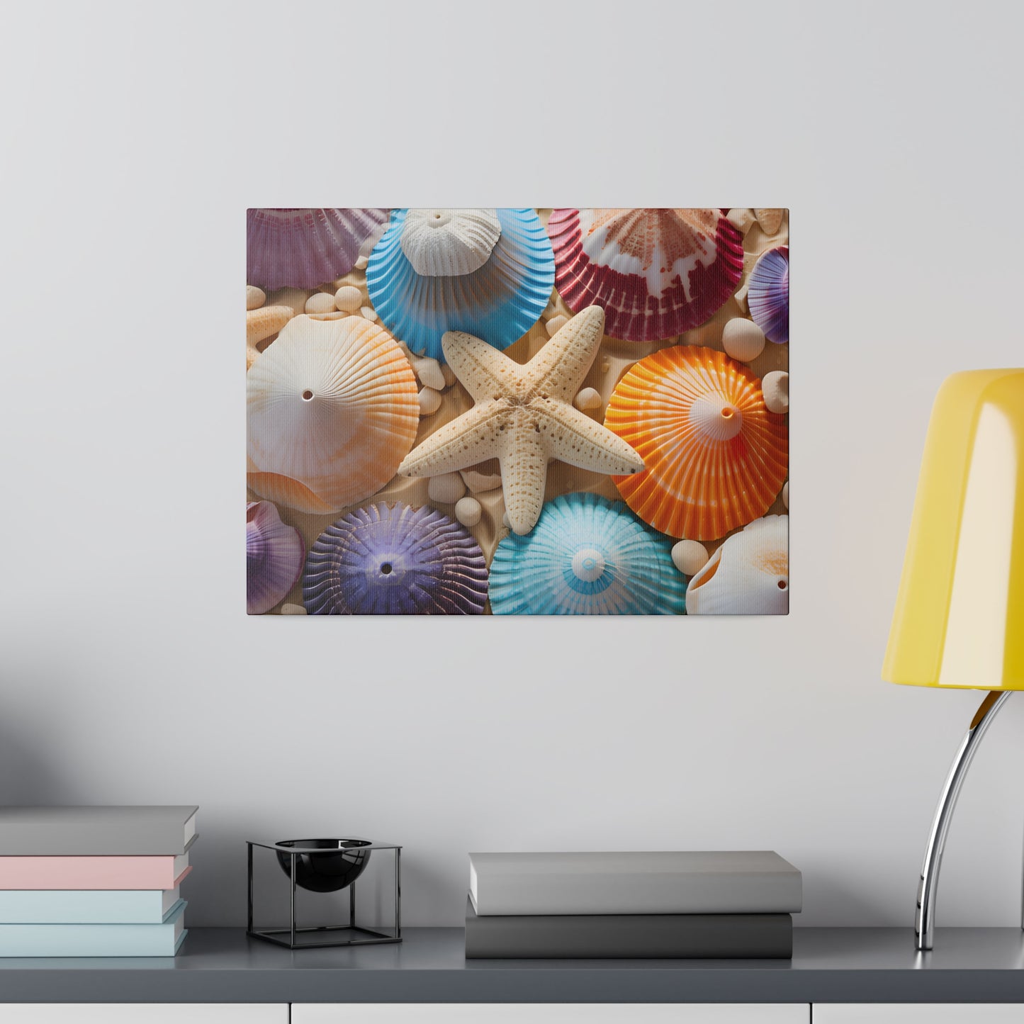 Starfish And Seashells Matte Canvas, Stretched, 0.75" pn004
