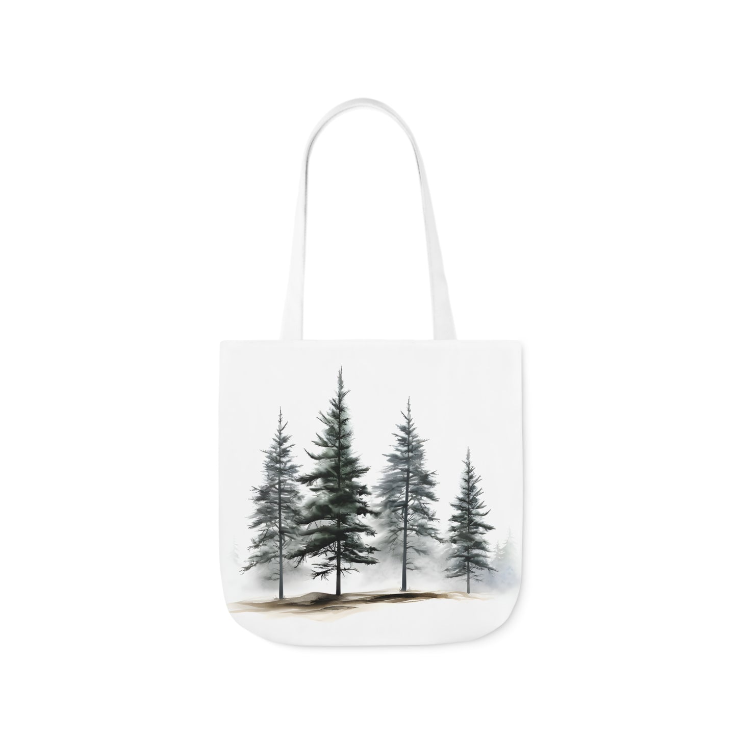 Pine Tree Polyester Canvas Tote Bag (AOP)