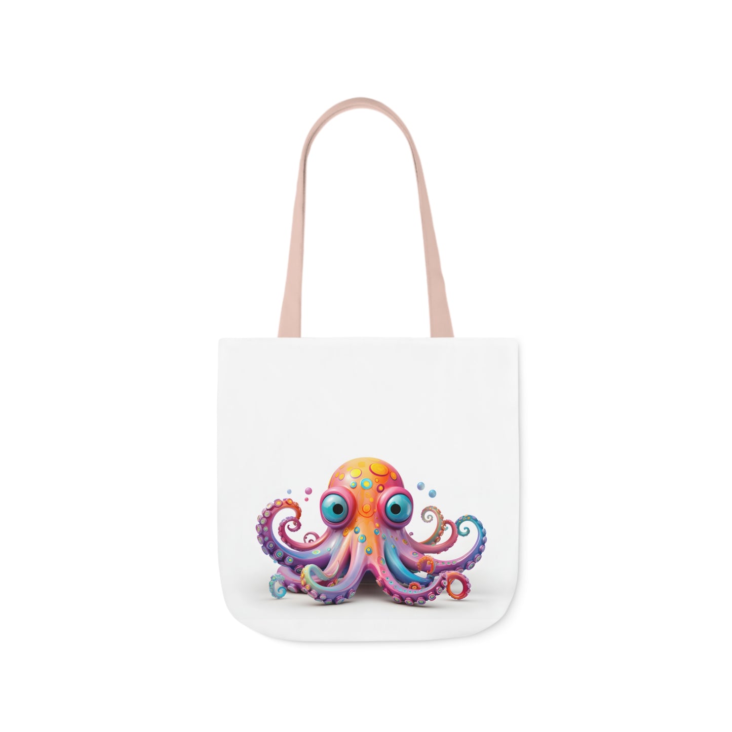 Colorful Octopus Polyester Canvas Tote Bag (AOP)