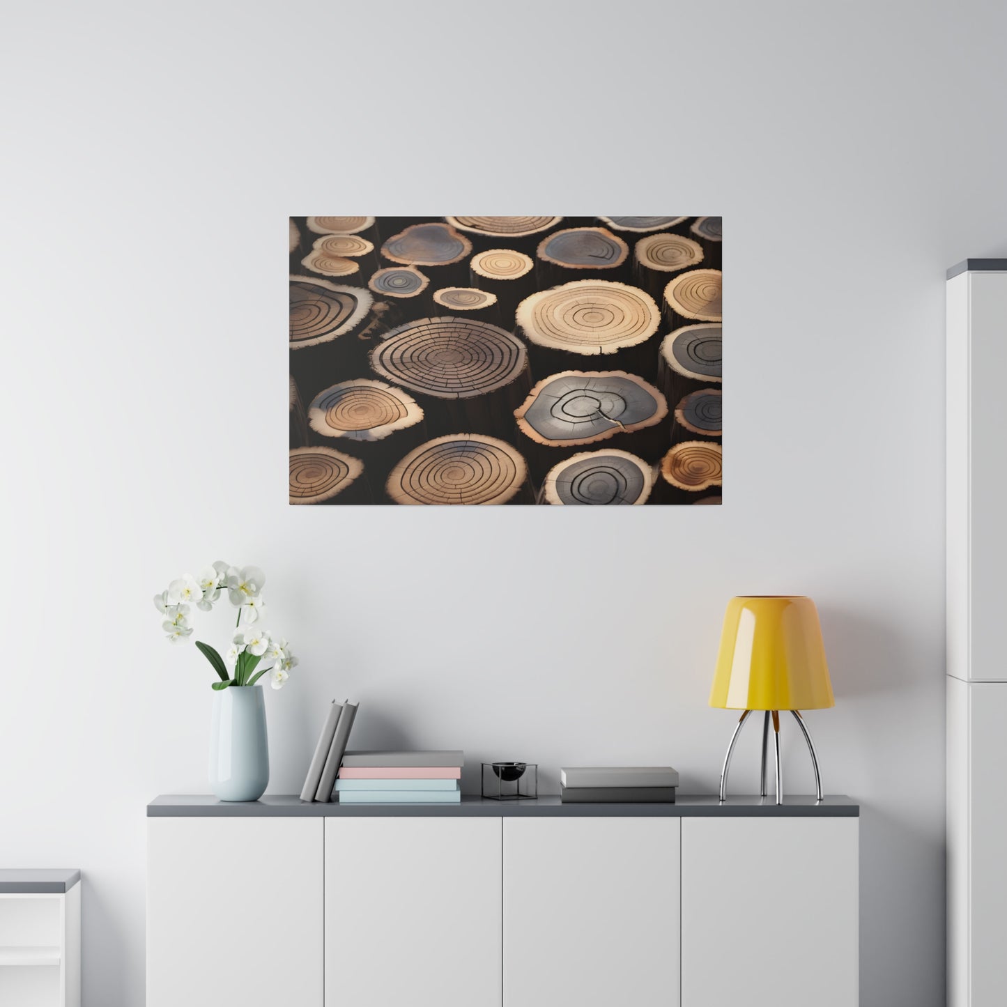 Wood Round Matte Canvas, Stretched, 0.75" pn015