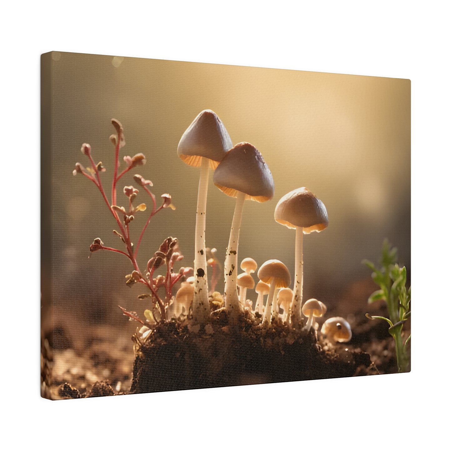 Tiny Mushrooms Matte Canvas, Stretched, 0.75" pn025