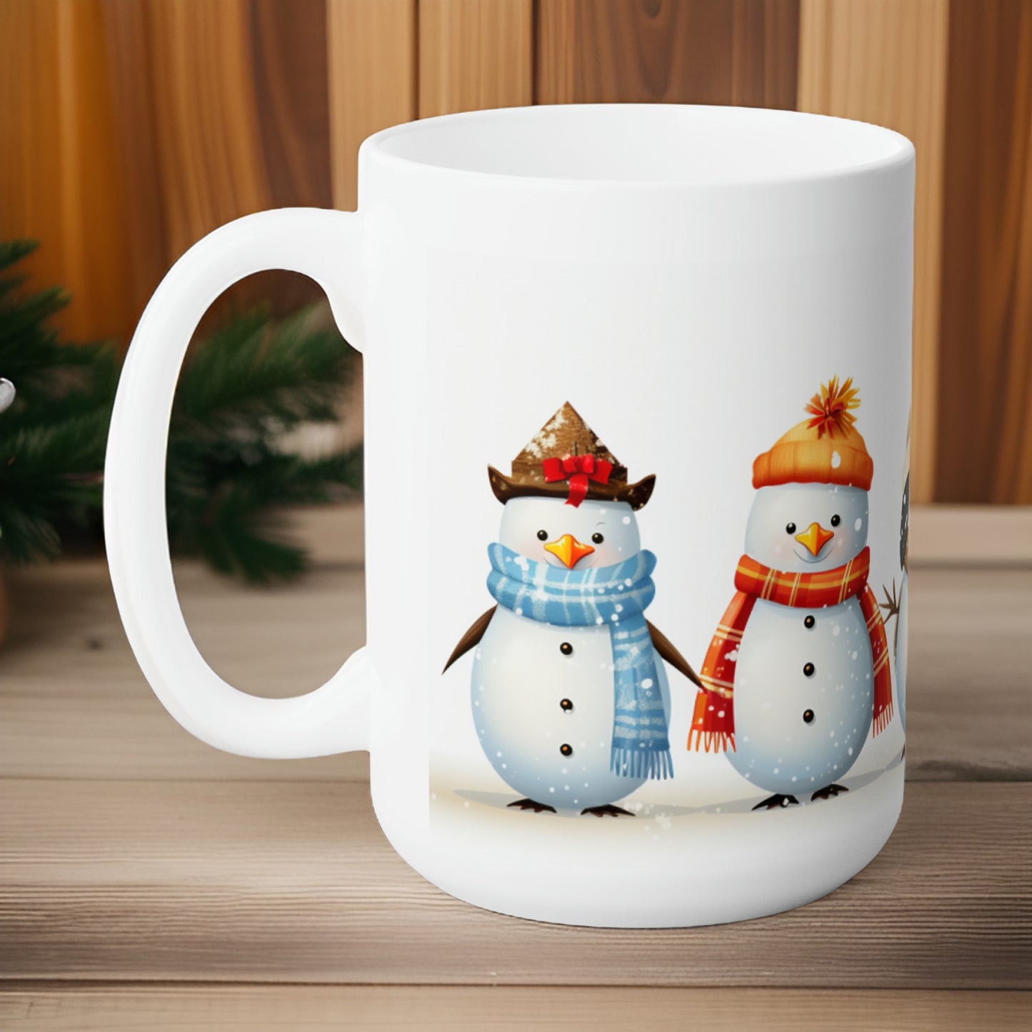 Snow Men Ceramic Mug 15oz