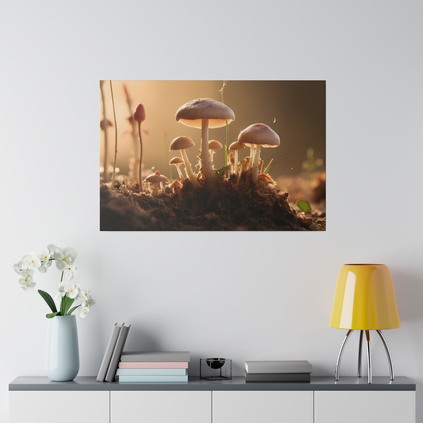 Tiny Mushrooms Matte Canvas, Stretched, 0.75" pn028