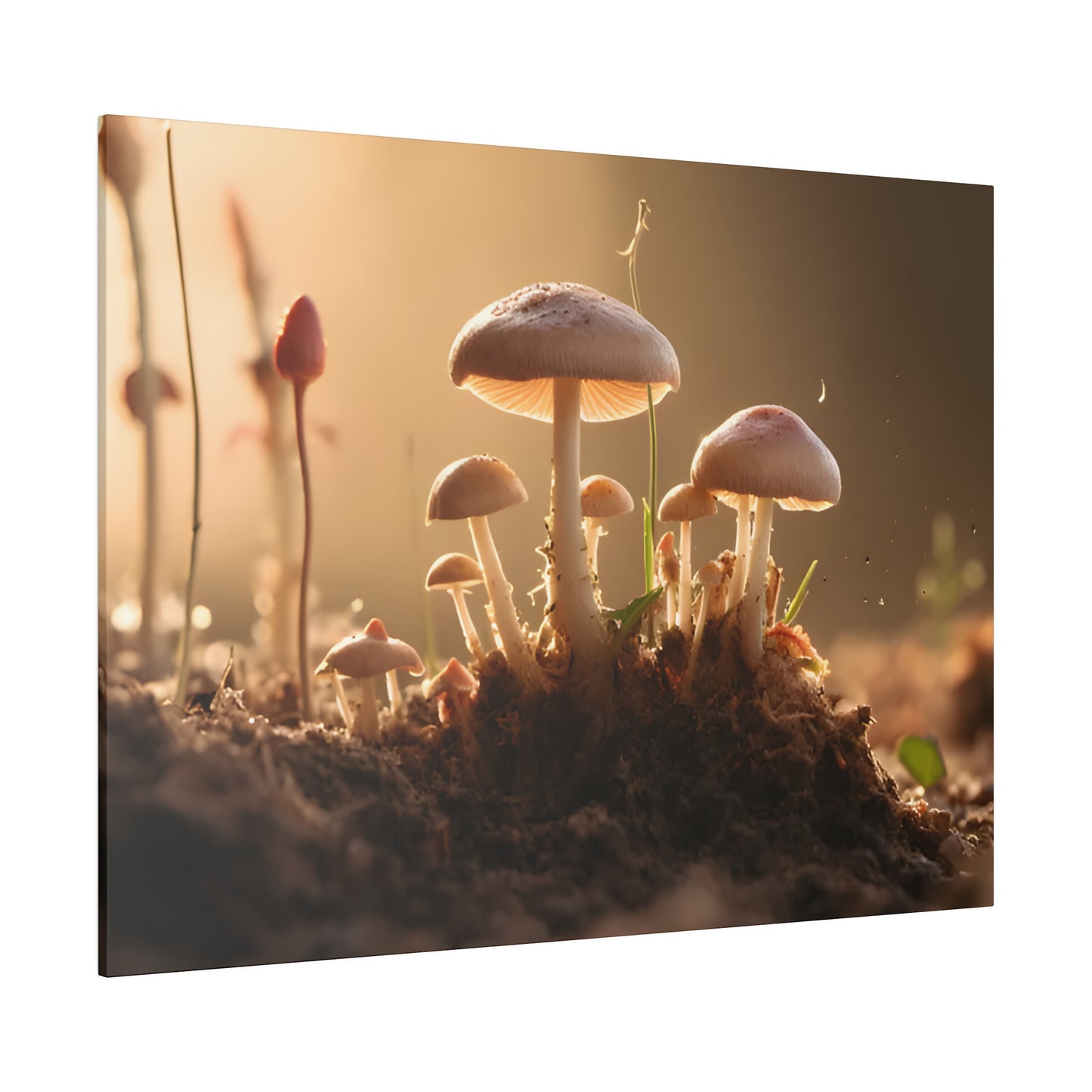 Tiny Mushrooms Matte Canvas, Stretched, 0.75" pn028