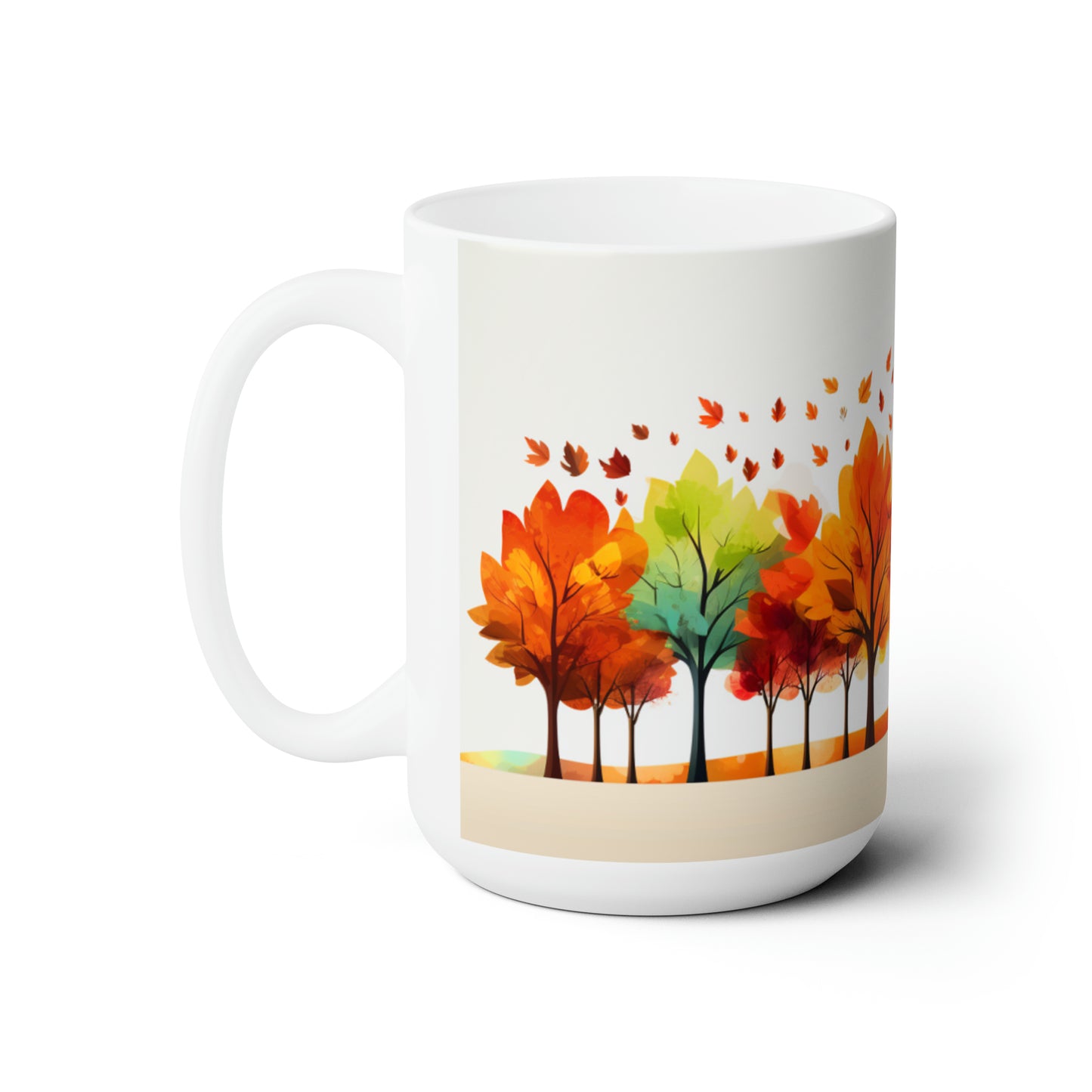 Colorful Fall Trees Ceramic Mug 15oz