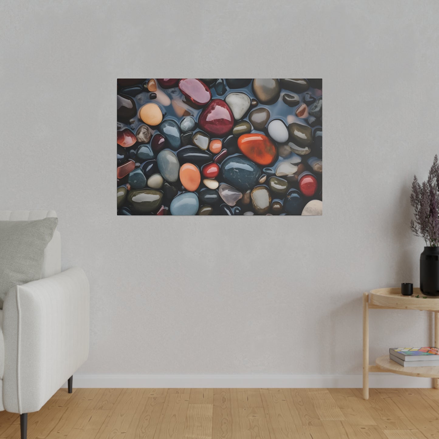 River Rock Matte Canvas, Stretched, 0.75" pn017