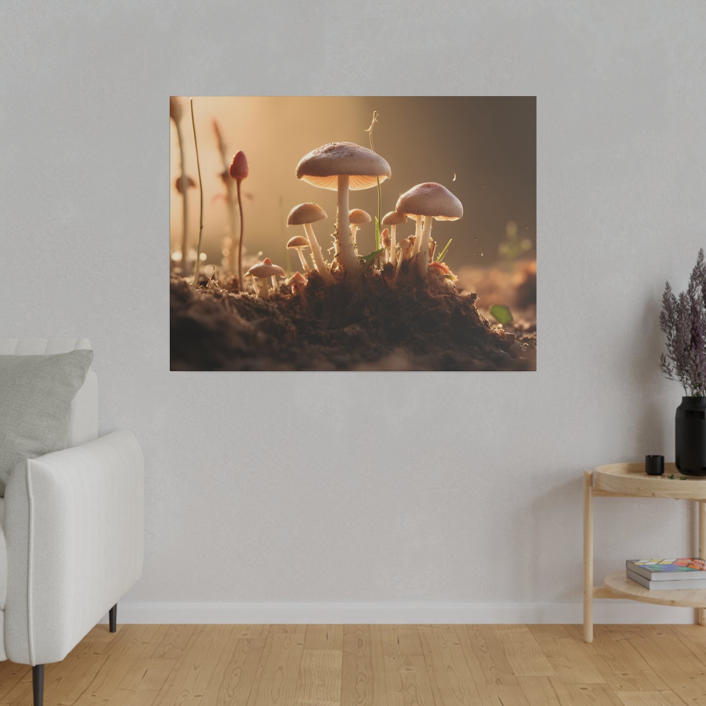 Tiny Mushrooms Matte Canvas, Stretched, 0.75" pn028