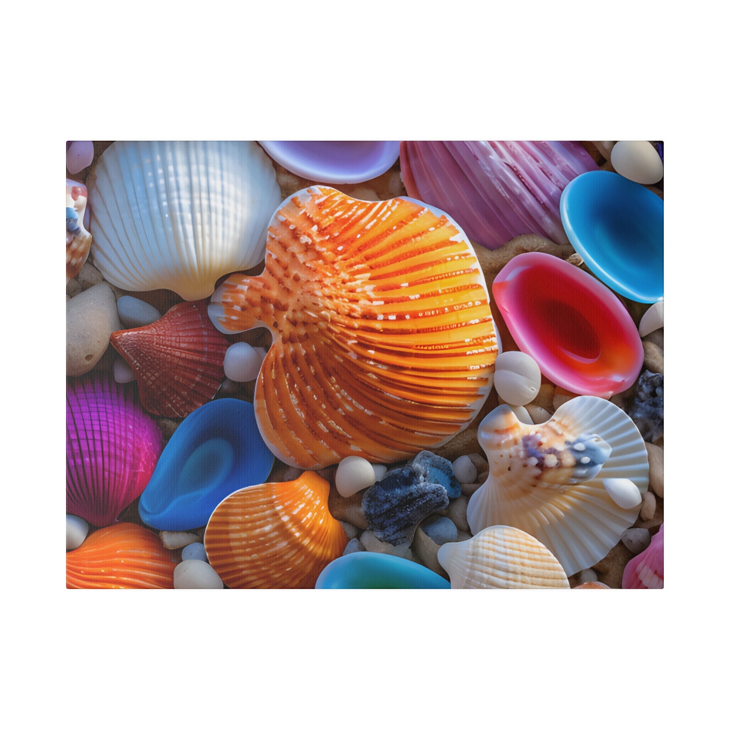 Colorful Seashells Matte Canvas, Stretched, 0.75" pn002