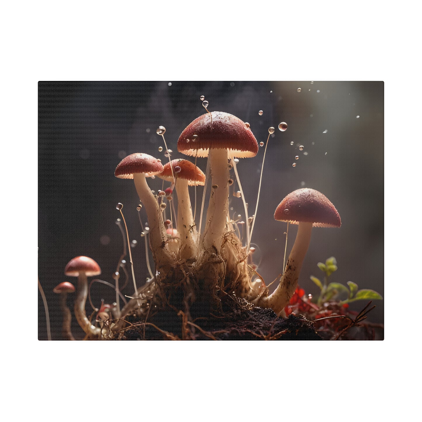 Tiny Mushrooms Matte Canvas, Stretched, 0.75" pn026