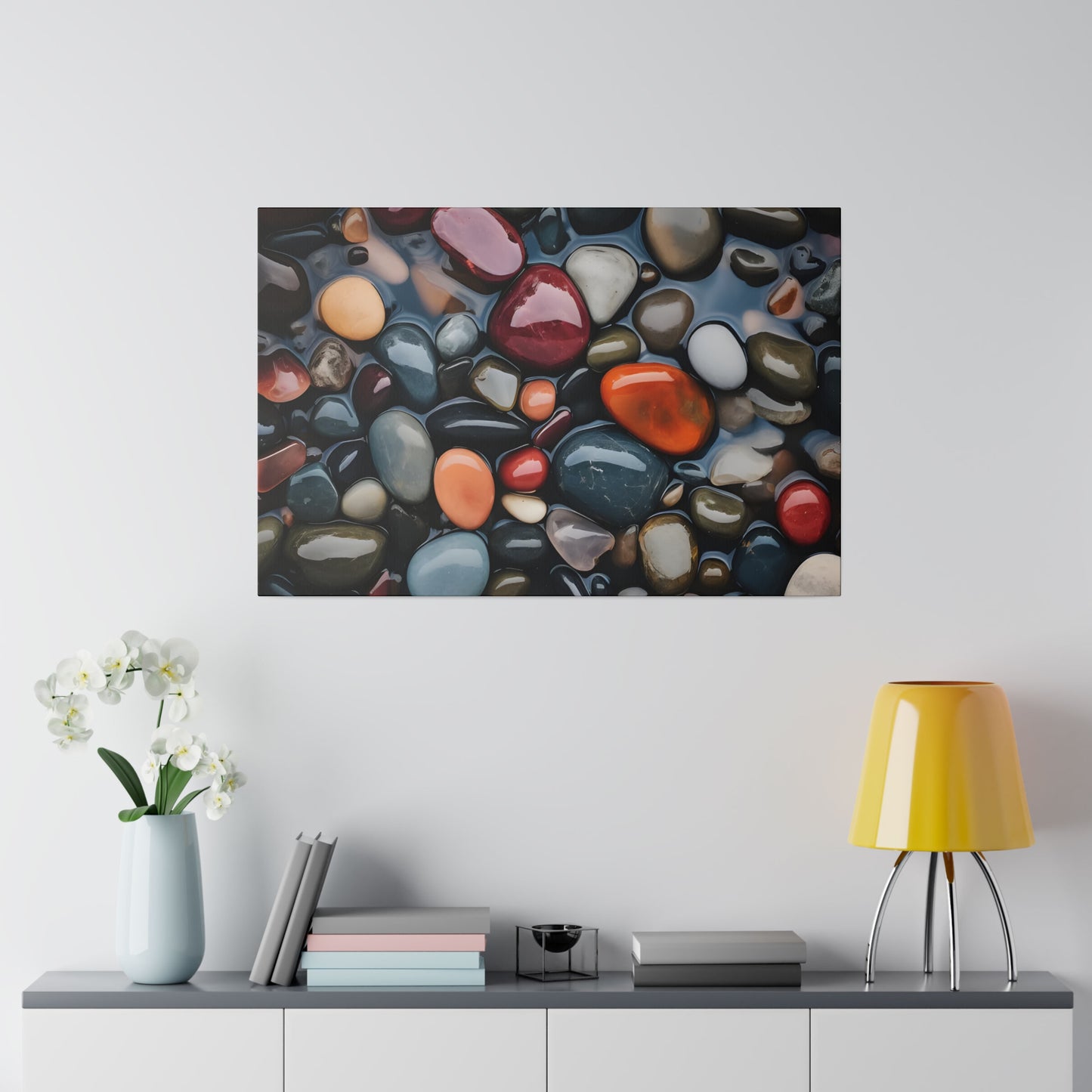 River Rock Matte Canvas, Stretched, 0.75" pn017