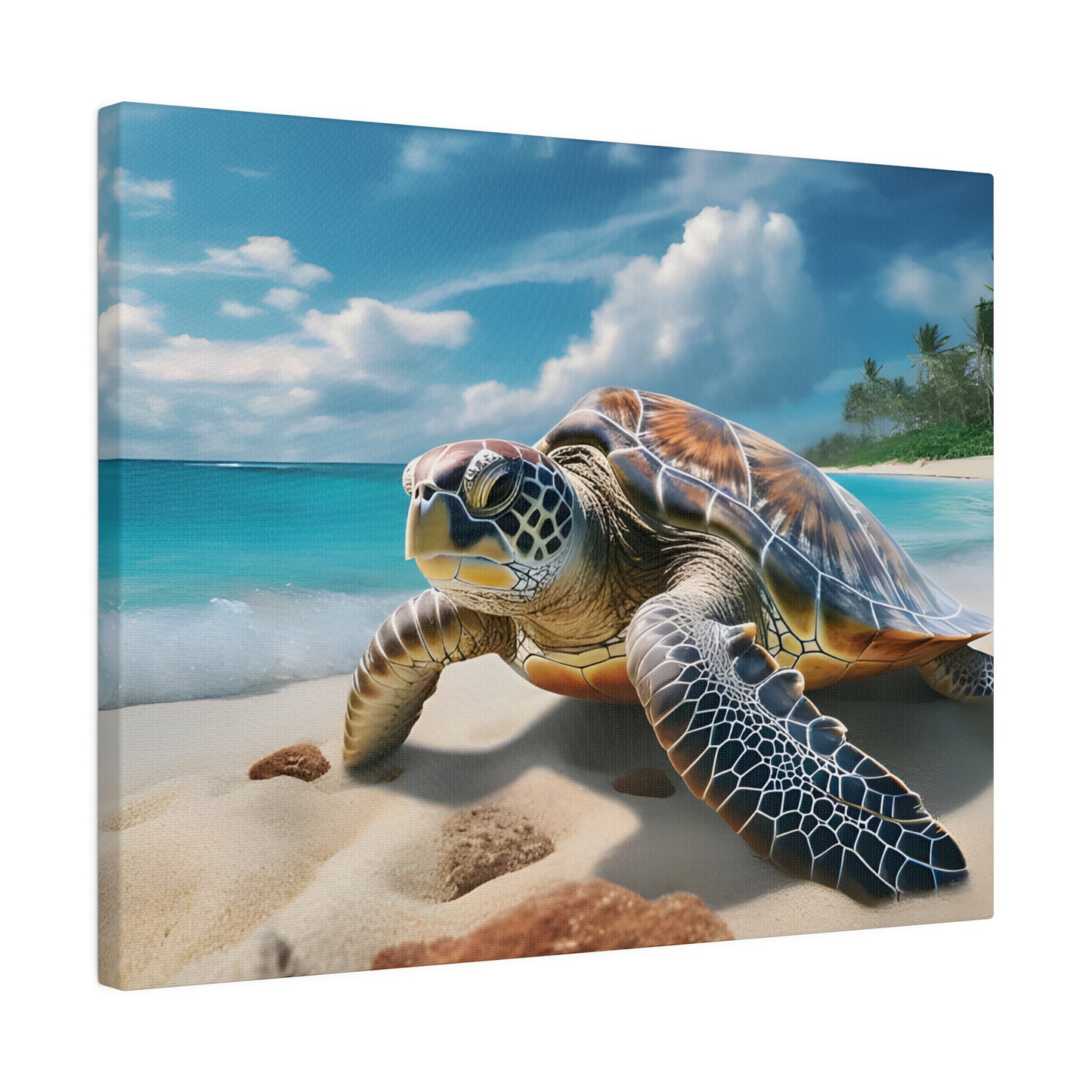 Sea Turtle Matte Canvas, Stretched, 0.75" pn019