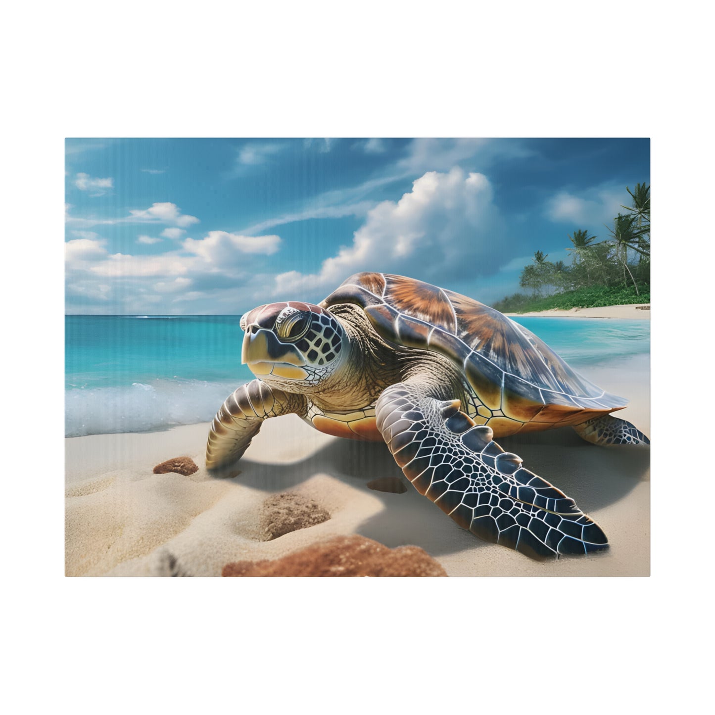 Sea Turtle Matte Canvas, Stretched, 0.75" pn019