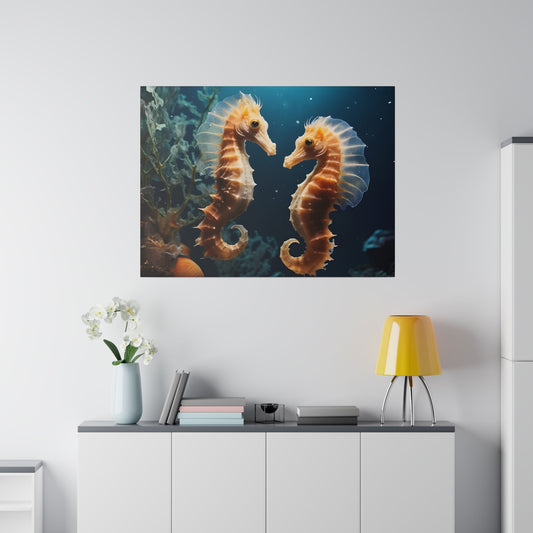 Seahorse Matte Canvas, Stretched, 0.75" pn008