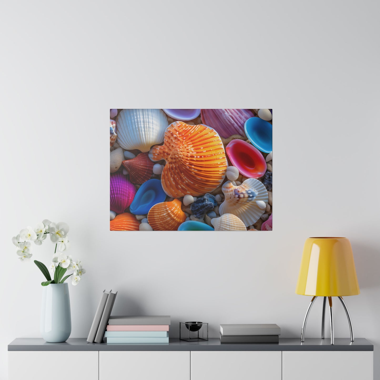 Colorful Seashells Matte Canvas, Stretched, 0.75" pn002