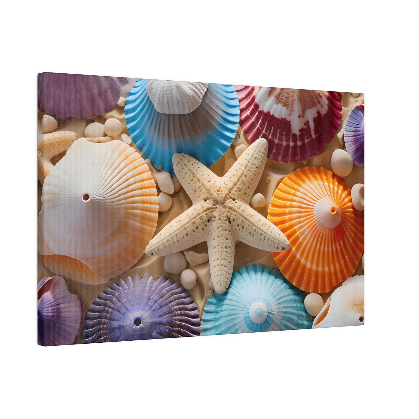 Starfish And Seashells  Matte Canvas, Stretched, 0.75" pn004