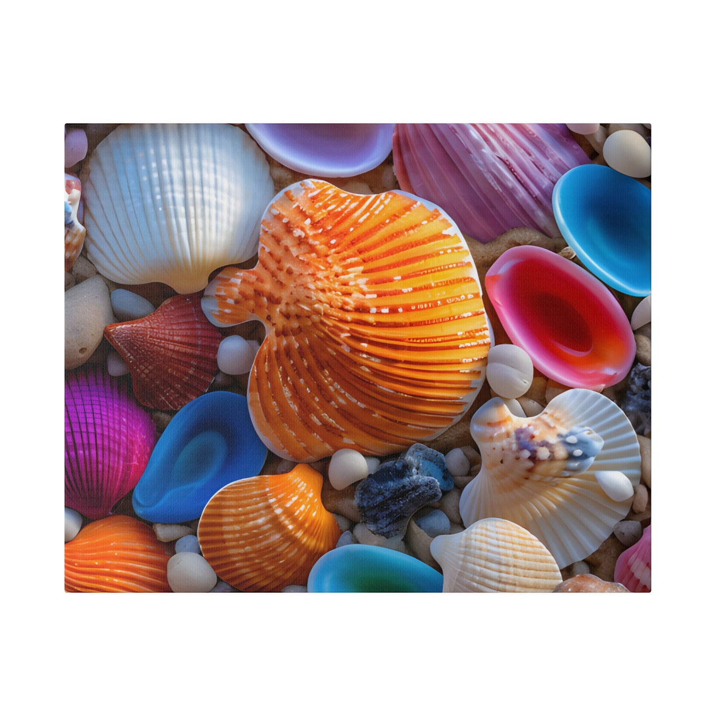 Colorful Seashells Matte Canvas, Stretched, 0.75" pn002