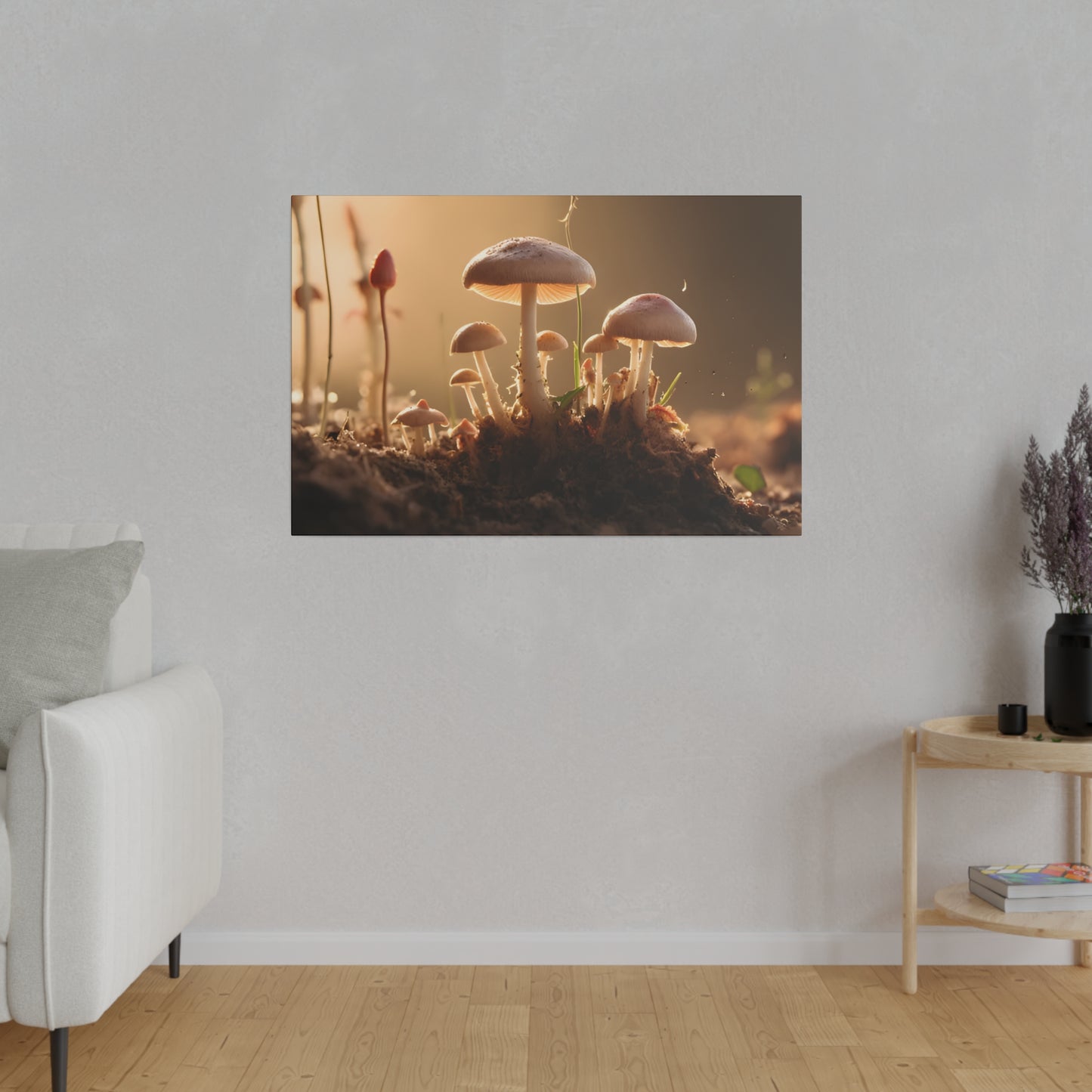 Tiny Mushrooms Matte Canvas, Stretched, 0.75" pn028