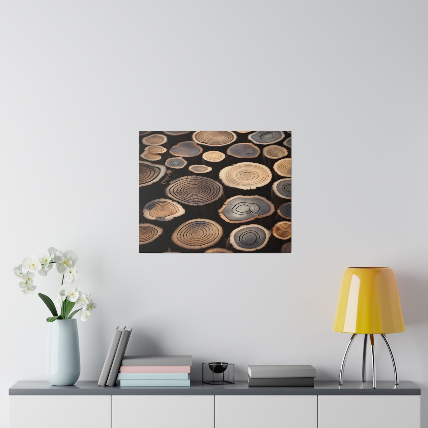 Wood Round Matte Canvas, Stretched, 0.75" pn015