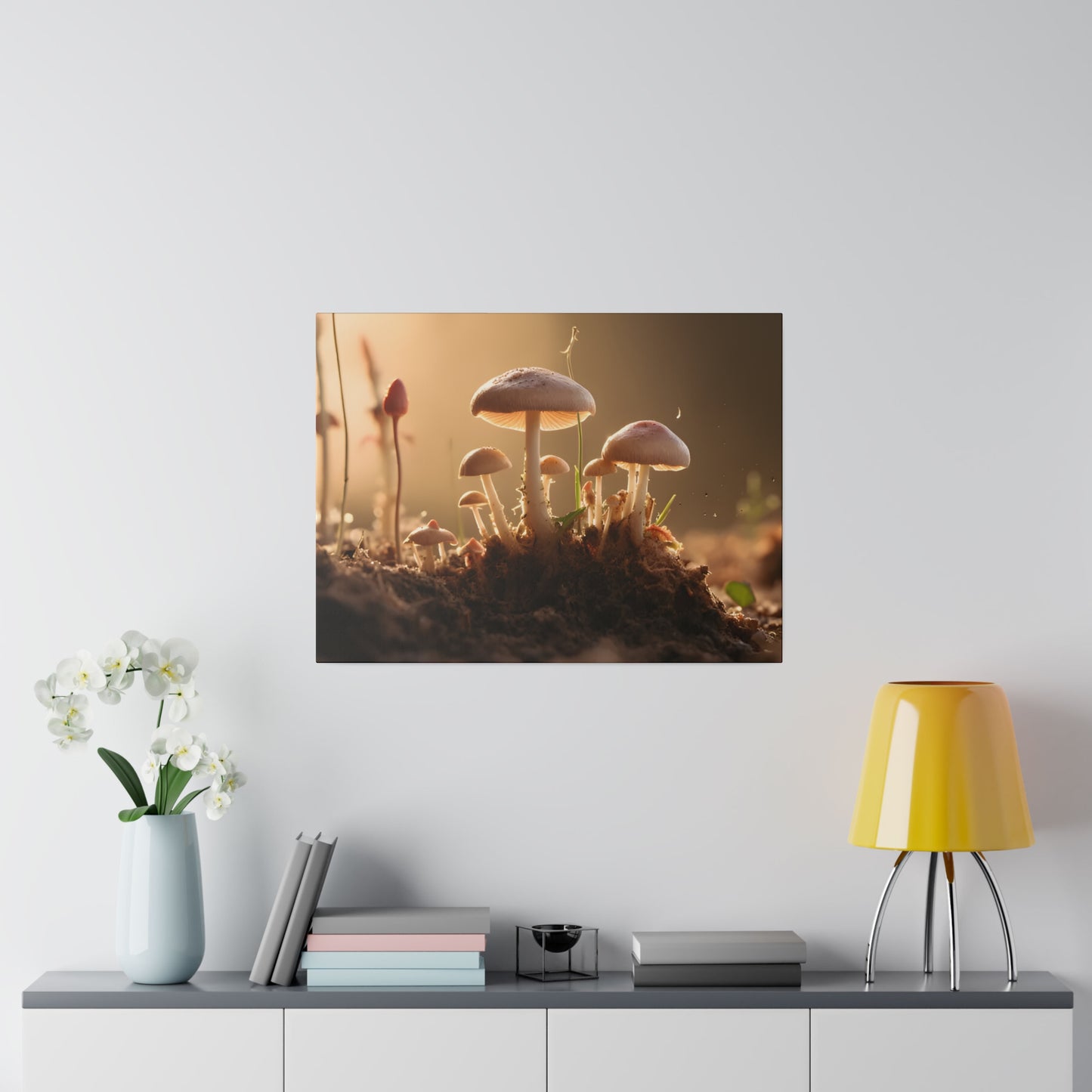 Tiny Mushrooms Matte Canvas, Stretched, 0.75" pn028