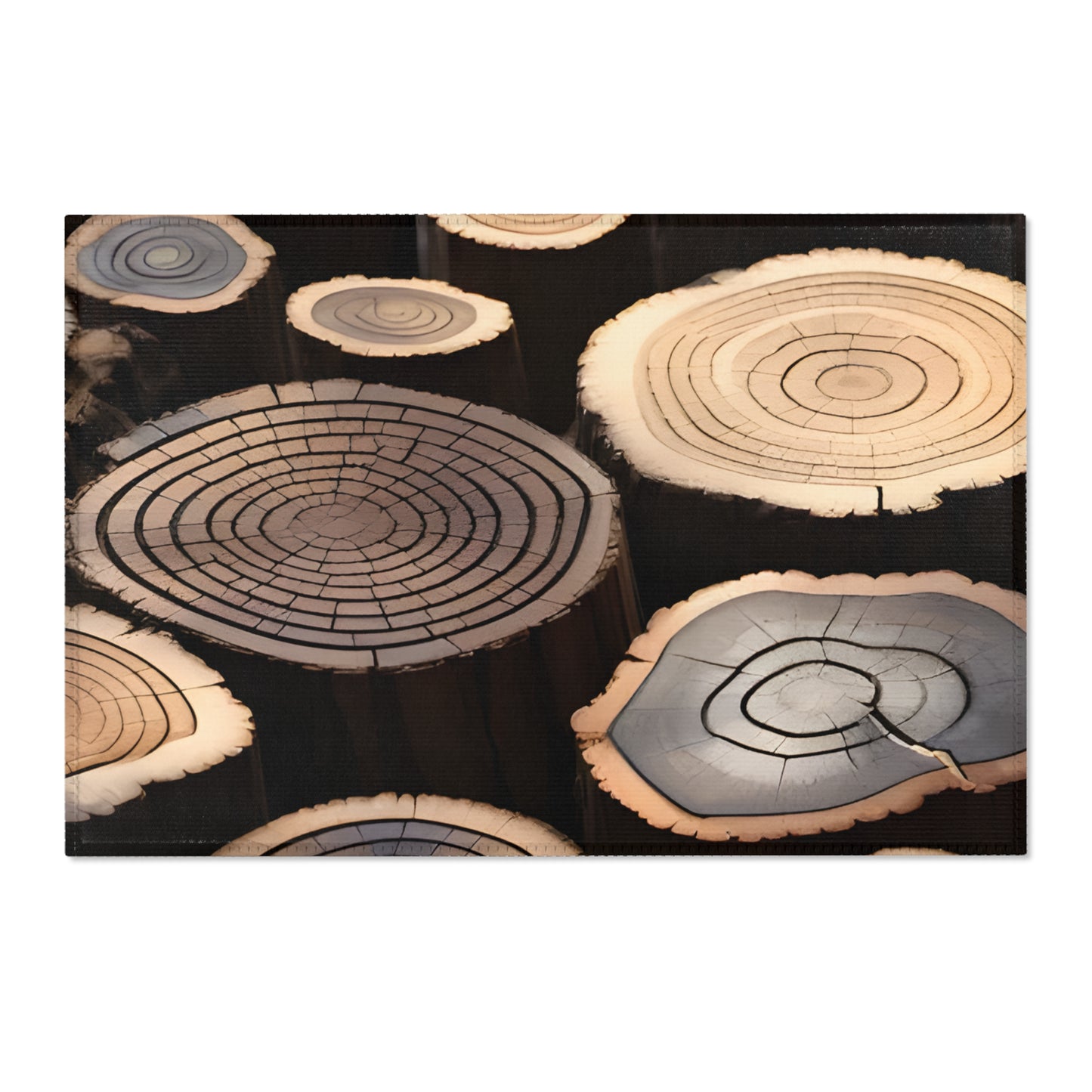 Wood Rounds Area Rugs