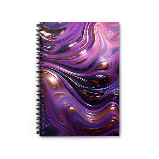 Purple Swirl Spiral Notebook - Ruled Line