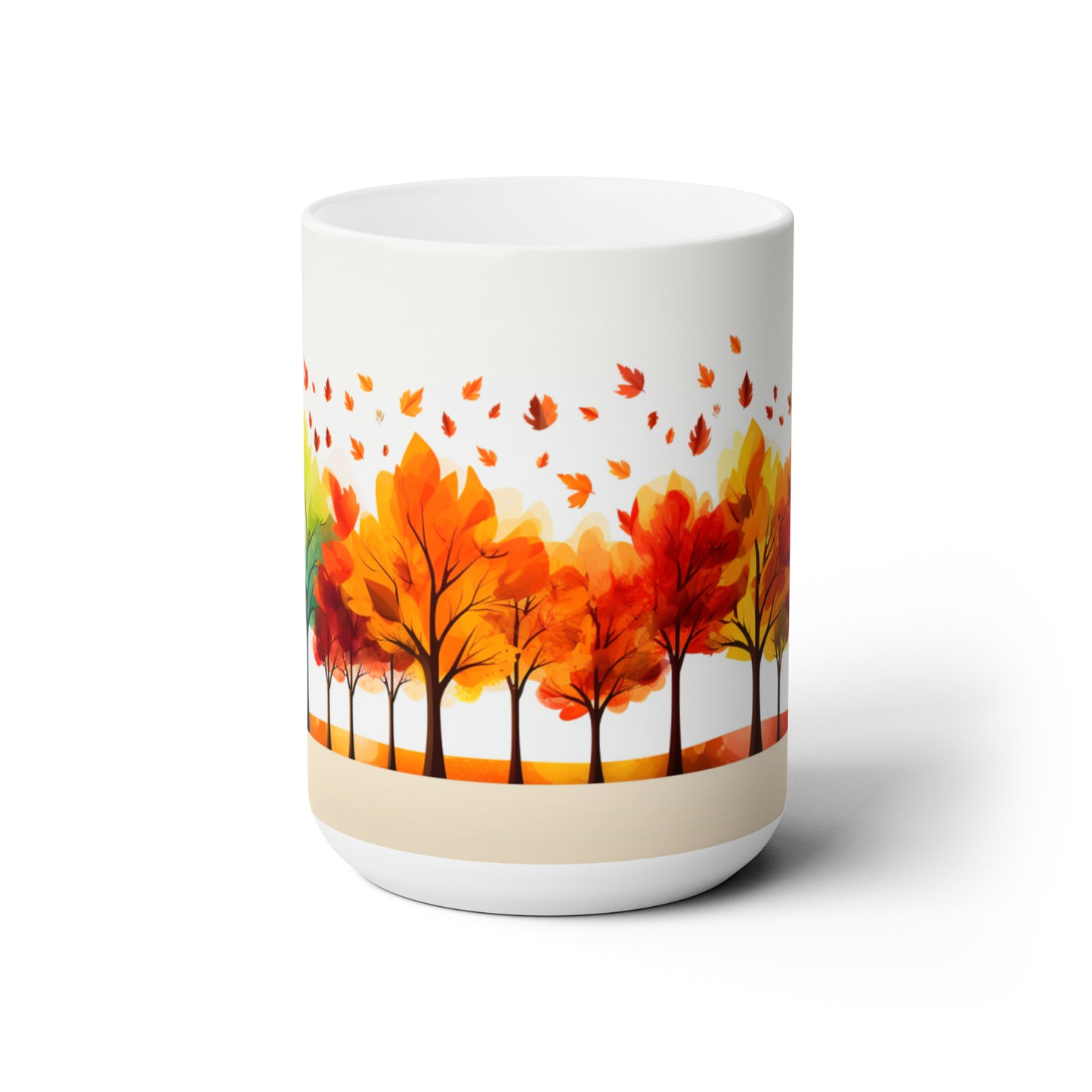 Colorful Fall Trees Ceramic Mug 15oz