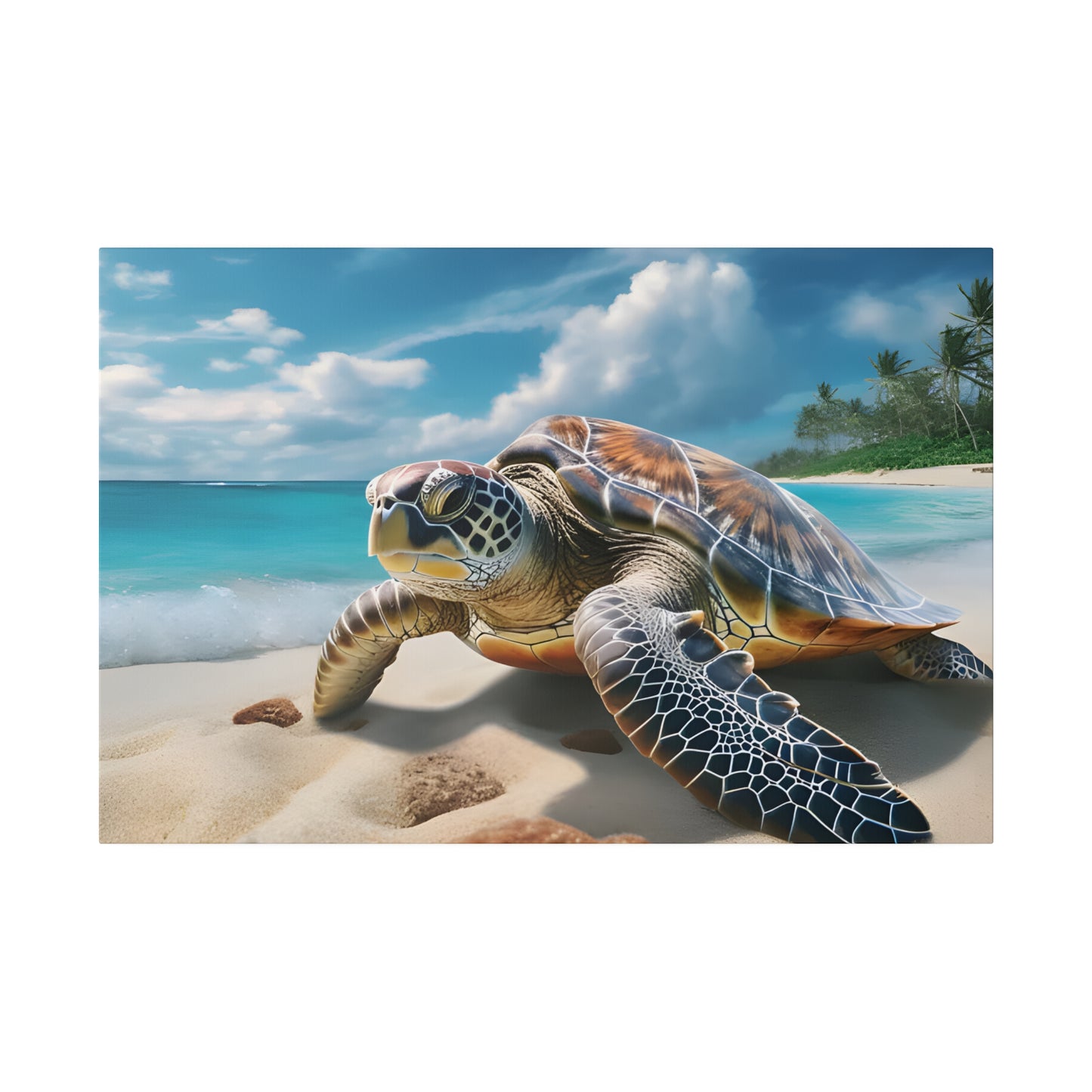 Sea Turtle Matte Canvas, Stretched, 0.75" pn019