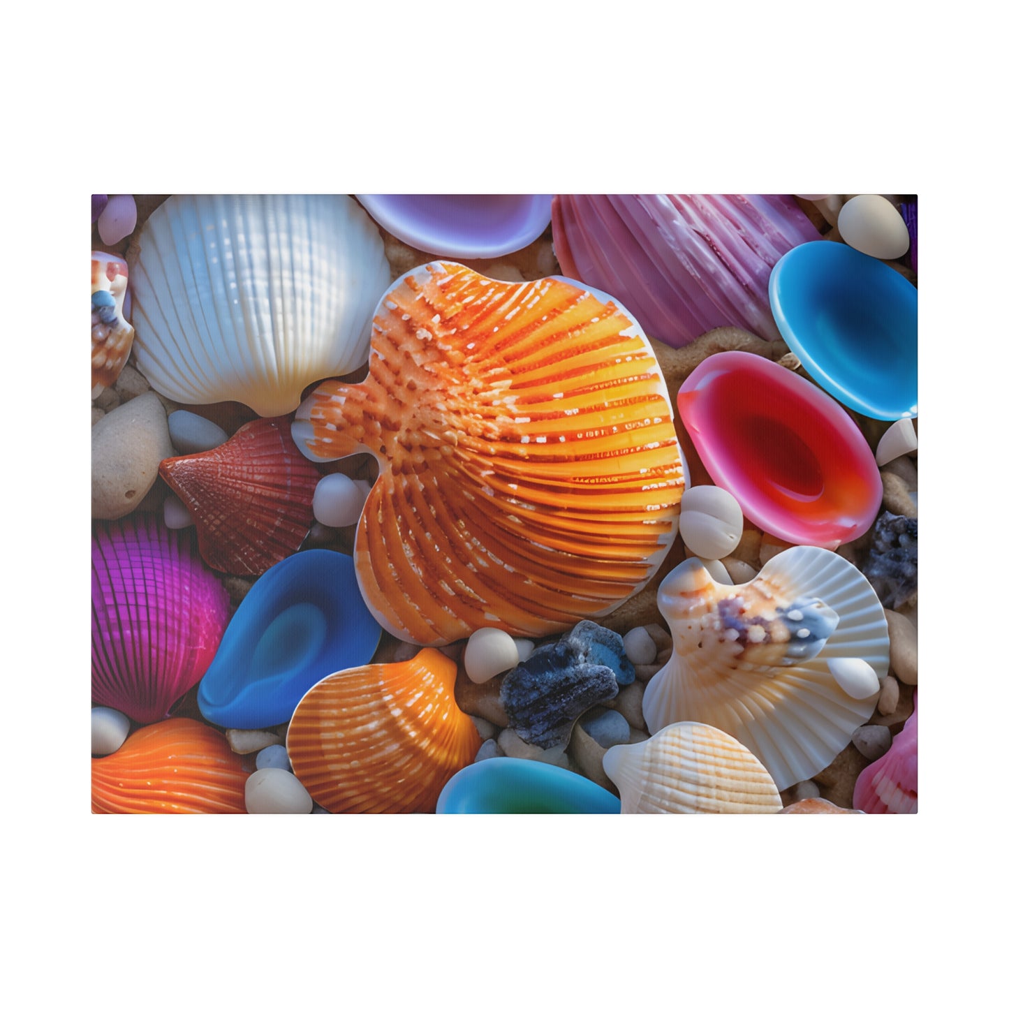 Colorful Seashells Matte Canvas, Stretched, 0.75" pn002