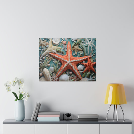 Starfish Matte Canvas, Stretched, 0.75" pn006