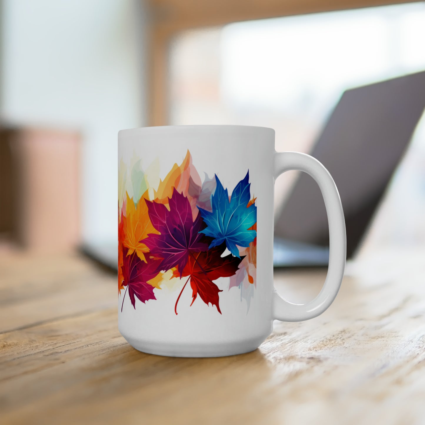 Maple Leaves Ceramic Mug 15oz