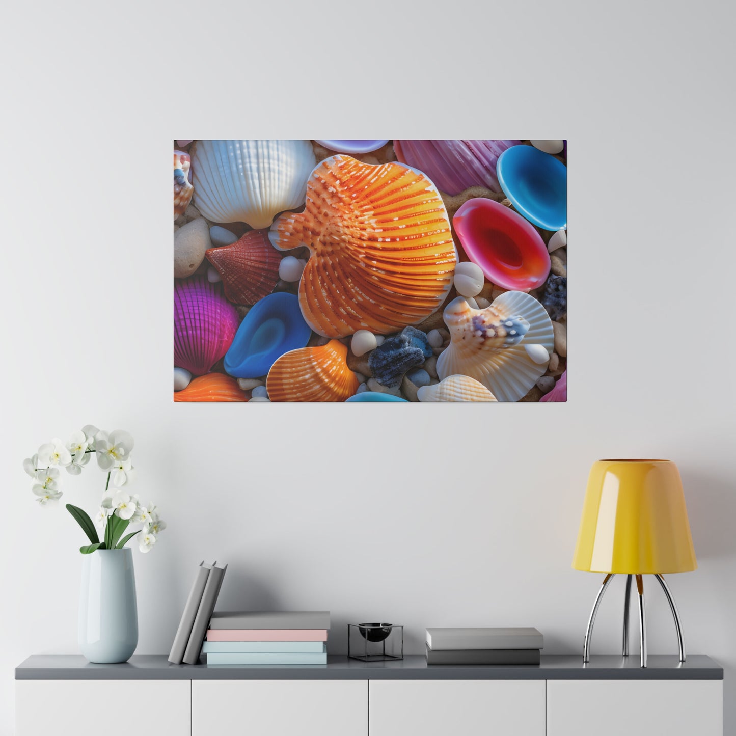 Colorful Seashells Matte Canvas, Stretched, 0.75" pn002