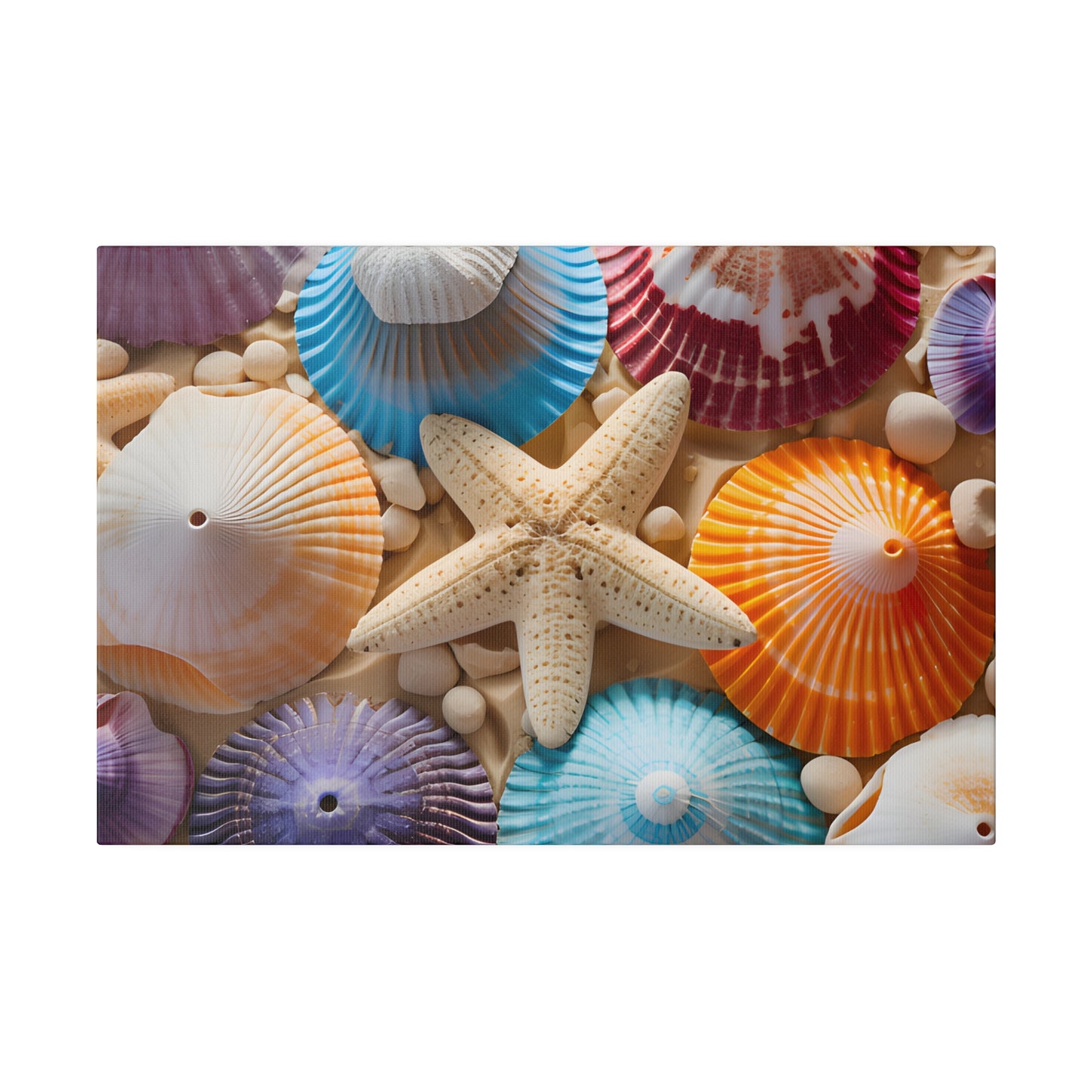 Starfish And Seashells  Matte Canvas, Stretched, 0.75" pn004