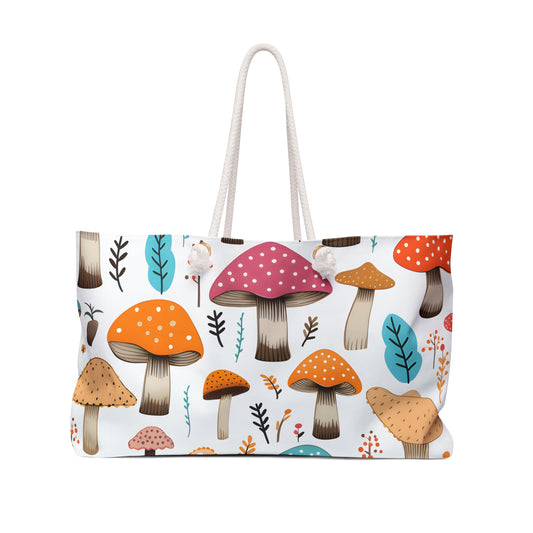 Colorful Mushroom Weekender Bag