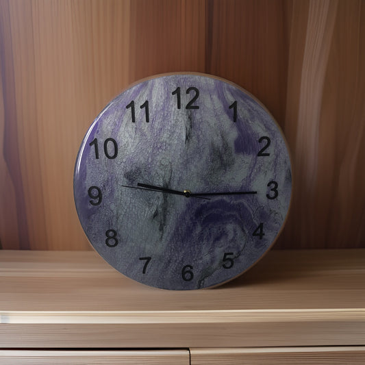 Handmade 14.75 Inch Epoxy Resin Clock