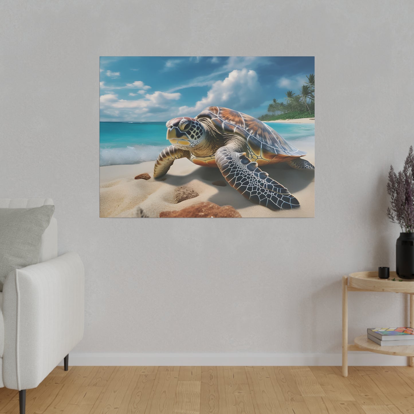 Sea Turtle Matte Canvas, Stretched, 0.75" pn019