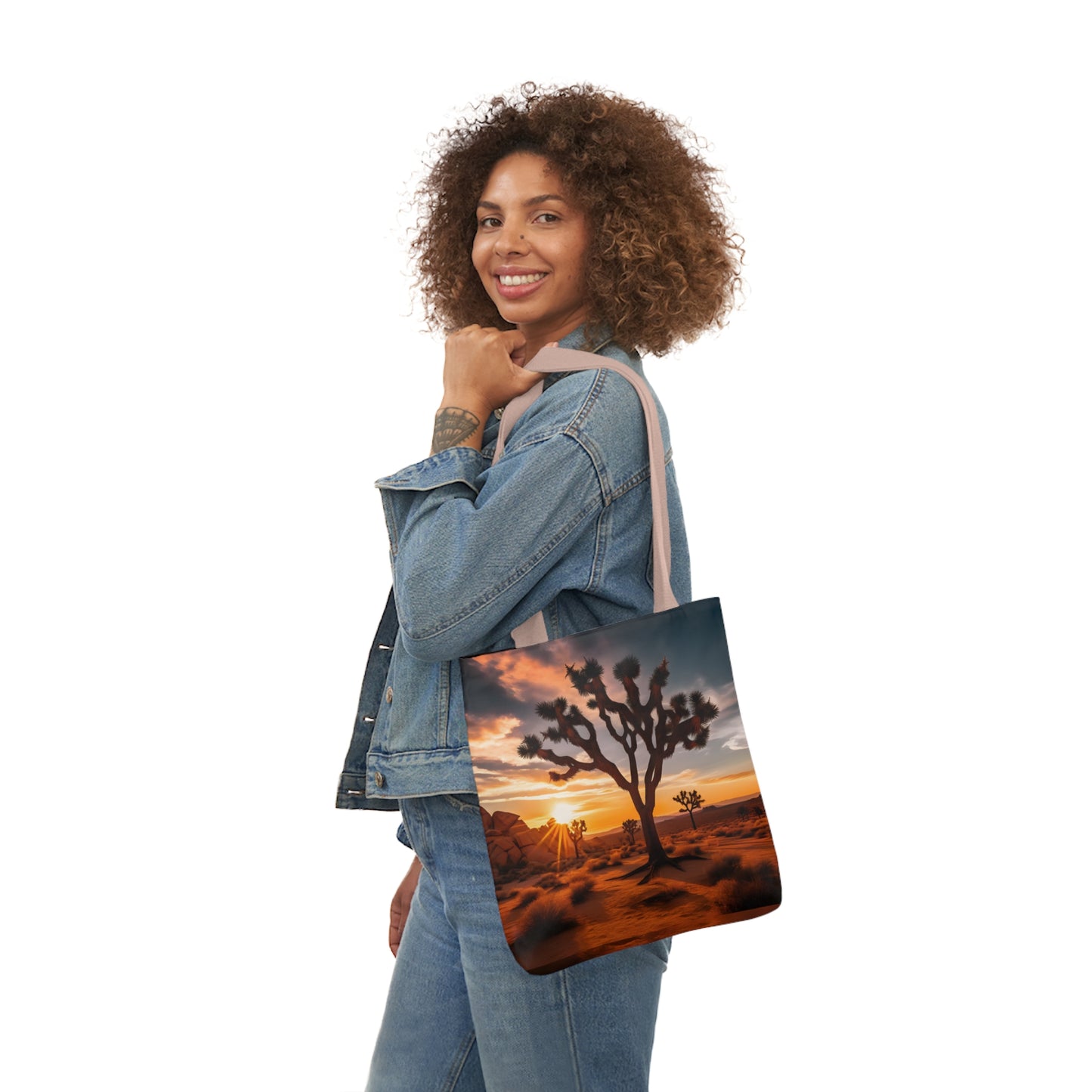 Joshua Tree Polyester Canvas Tote Bag (AOP)